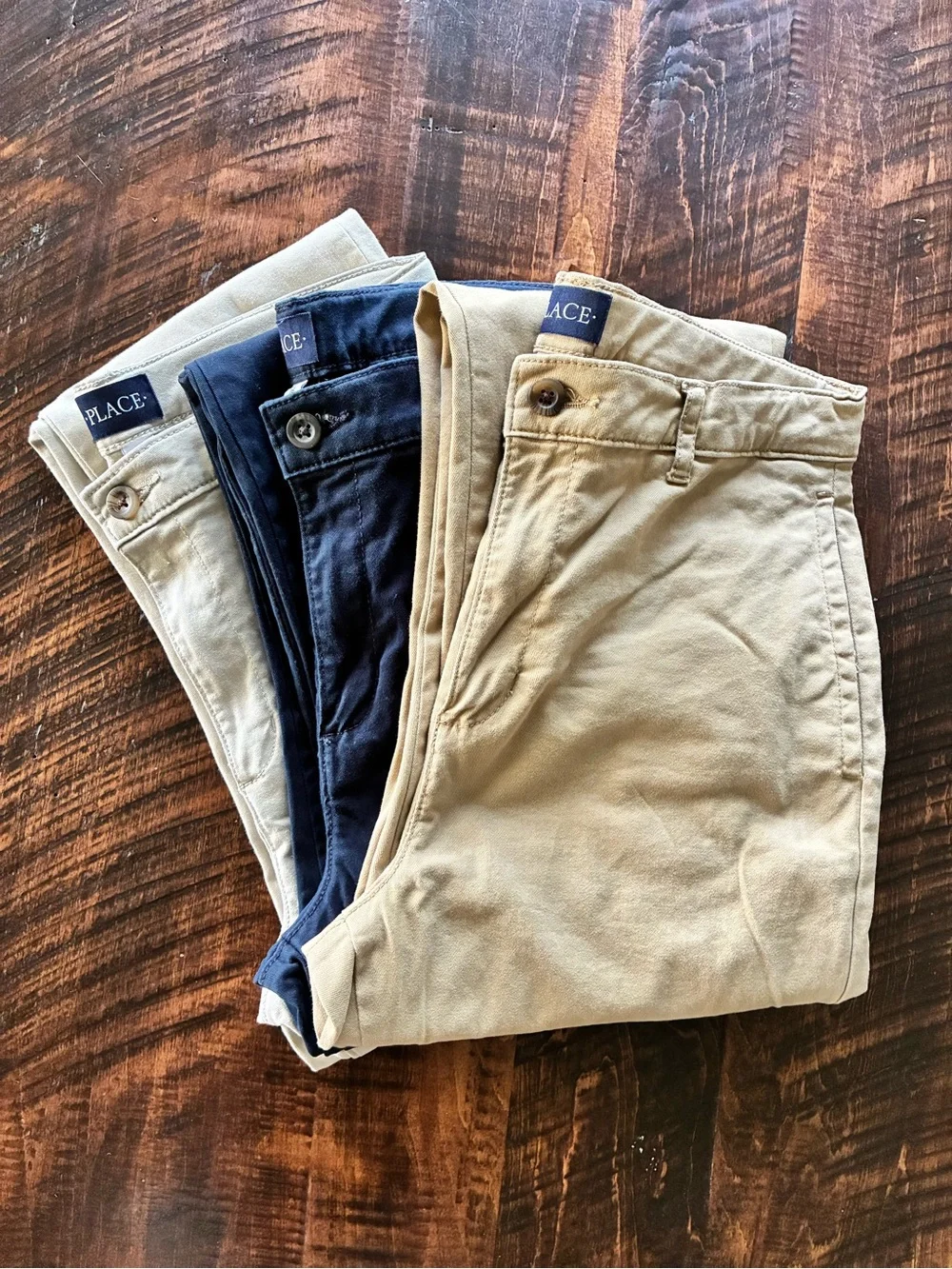 The Children’s Place (16) Boys Uniform Stretch Straight Chino Pants 3-Pack